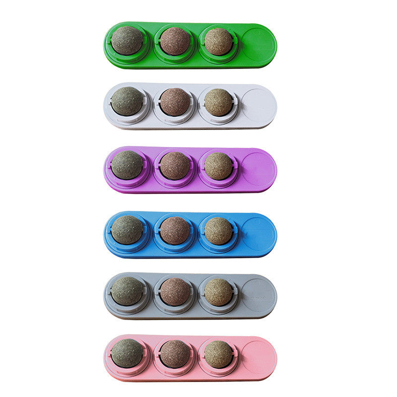 FetchBuddy™ Interactive Catnip Wall Toy – Rotating Lick Ball for Stress Relief & Play