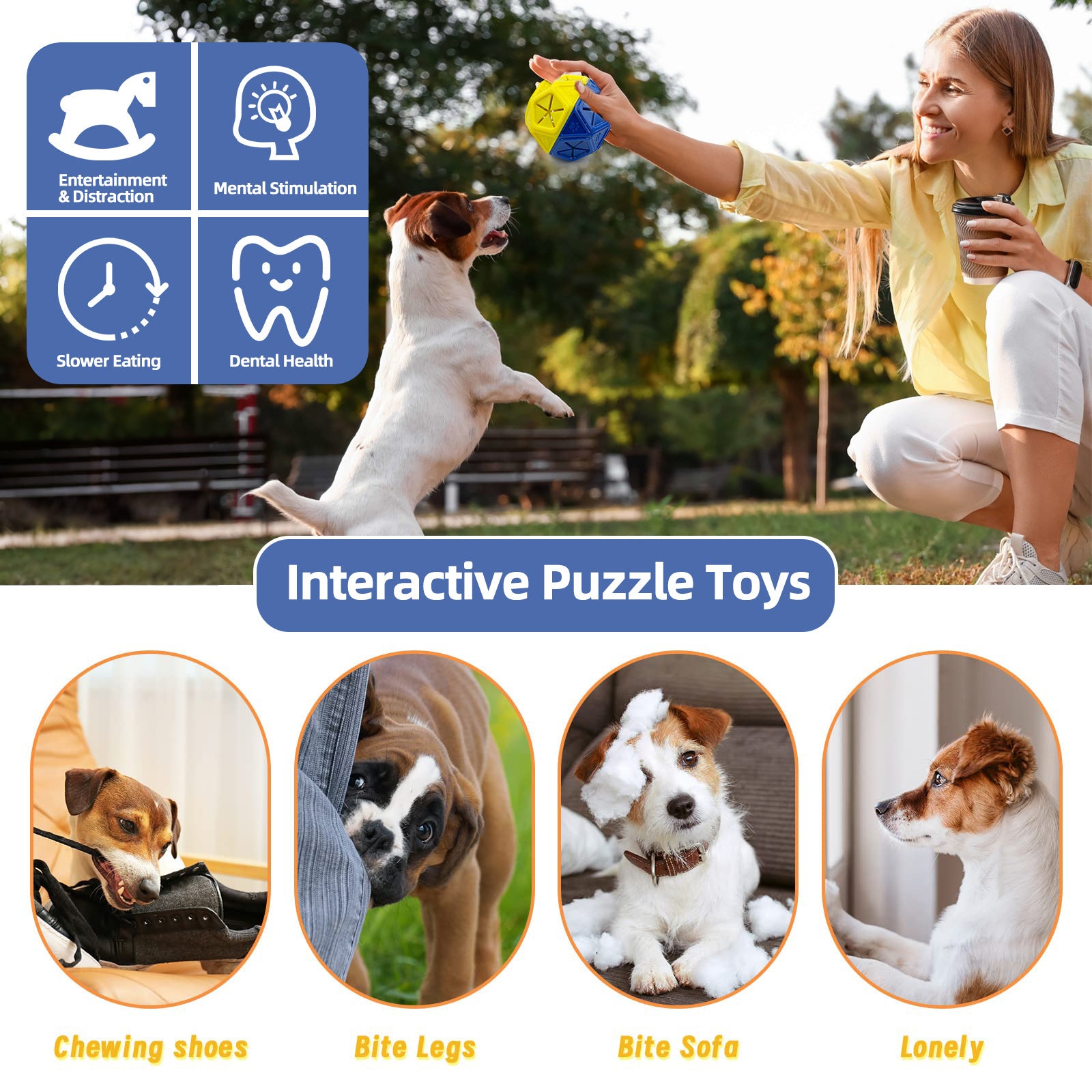 Dog Treat Dispensing Puzzle Ball